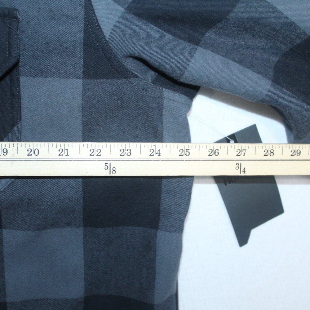 Hurley Men Black and Green Flannel Jacket Long Sleeve Collared Size 2XL - Picture 5 of 9